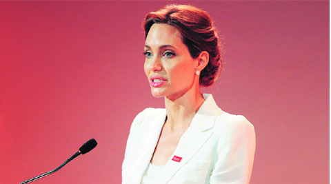 Angelina Jolie attends the Global Summit to end Sexual Violence in Conflict at ExCel on June 10, 2014 in London, England