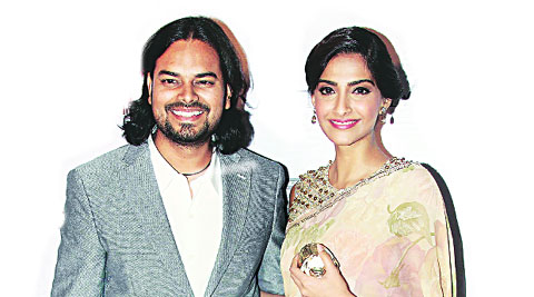 Designer Rahul Mishra with Sonam Kapor