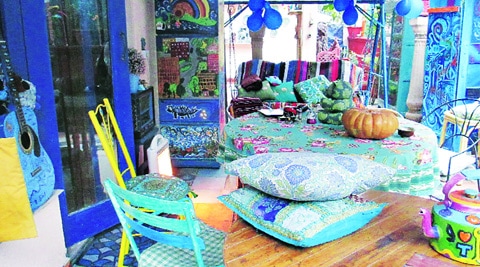 The vibrant interiors of the gallery-cafe.