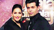 Madhuri Dixit Nene and Karan Johar 