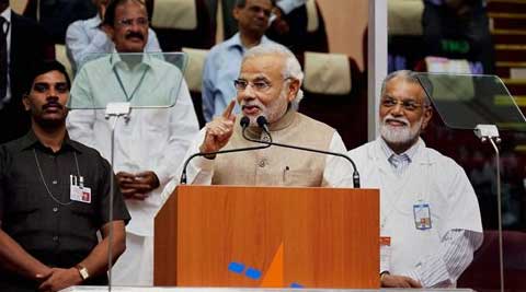 "Yeh dil maange more," said Prime Minister Narendra Modi after the successful satellite launch. (Source: PTI)