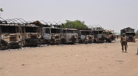 In another attack, suspected Boko Haram members opened fire at people indiscriminately around the town of Madagali. (Source: AP)