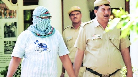 Gurvinder in police custody. ( Source: PTI)