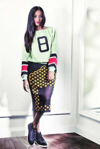 Varsity sweatshirt are integral to Huemn's summer lineup