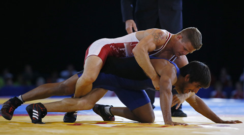 Bajrang was the favourite to win the gold medal match in the 61kg category but his opponent in the final - Canada's David Tremblay - won the match in just 1 minute and 35 seconds (Source: AP)