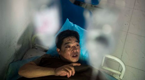 The explosion took place on Saturday when 20 people were working inside a pit. (Source: AP photo)