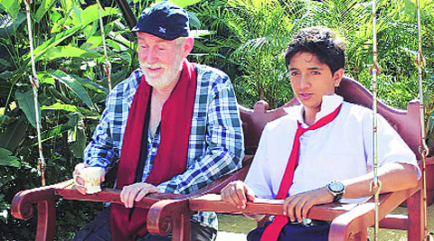 Tom Alter and Yash Shah in a still from the film