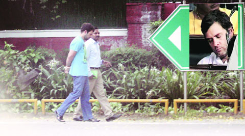 The television grabs showed Rahul sitting with closed eyes during a debate in the Parliament.