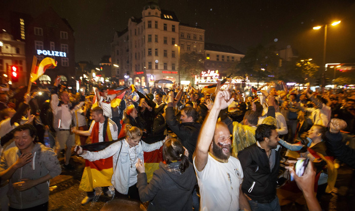 Germany script history, fans celebrate football World Cup ...