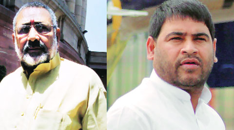 Giriraj Singh and Sadhu Yadav