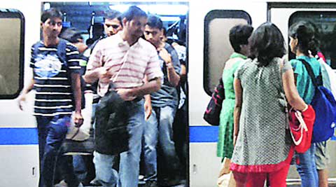 The incident is a first on the Delhi Metro.ARCHIVE