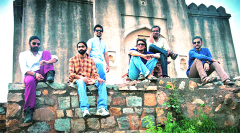(Left) Guitarist Susmit Sen, formerly of Indian Ocean; with his six-member act Susmit Sen Chronicles 