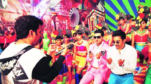  Ganesh Hegde briefing Zayed Khan and Rannvijay Singh some dances steps 