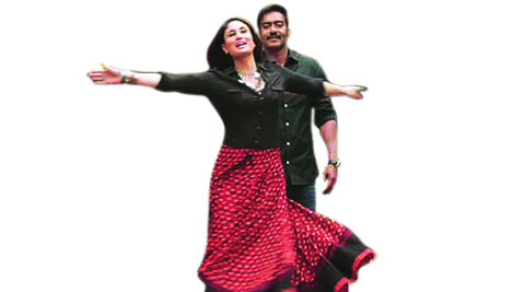 Ajay Devgn and Kareena Kapoor Khan in Singham Returns
