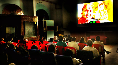 A screening at the Films Division of India headquarters.