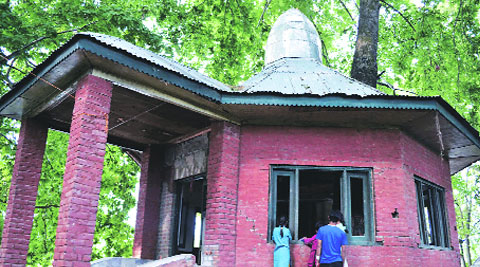  The Nandkishor Asthapan temple in Sopore. (Source: Express photo by Shuaib Masoodi)
