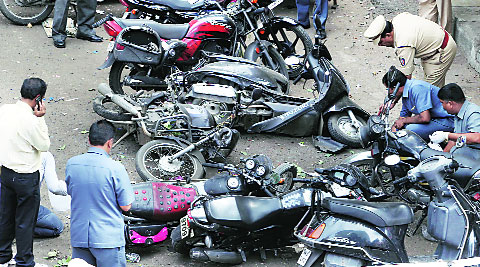 The possibility of the vehicle thief being connected to the explosion cannot be ruled out, an officer said.