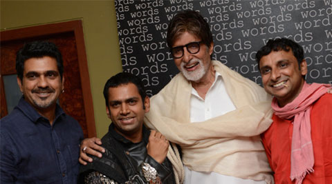 Nitin Kakkar’s Filmistaan received a boost after Amitabh Bachchan tweeted about the film. The lead protagonist Sharib Hashmi in the  garb of Shahenshah and Inaamulhaq as Coolie pose with the superstar and their director