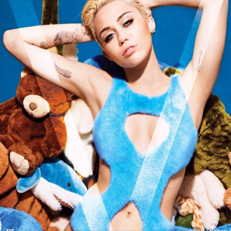 Miley Cyrus Poses Naked With a Bunch of Stuffed Animals 