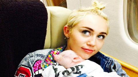 Miley Cyrus has got a piglet as her new pet. (Source: Instagram)