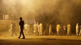 Pak protest, violent protest, protest against police, policemen, mob blocked roads, pelt stones, vandalise public structures, vandalism, teargas, India news