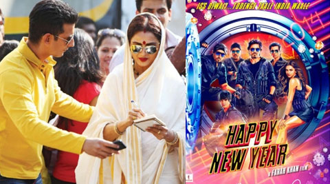 Veteran actress Rekha's much-awaited film 'Super Nani' will release this Diwali when superstar Shah Rukh Khan's 'Happy New Year' will also hit the screens. 