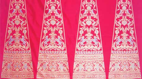 One of the unstitched fabrics from Garg’s new label.