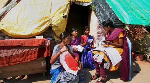 Household survey is under way in a locality in Hyderabad, Telangana on Tuesday. (Source: PTI)
