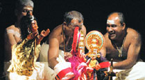 A Pavakathali performance by Venu’s troupe