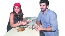 Paineeti Chopra and Aditya Roy Kapur at Cafe Madras