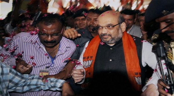 Shah hit out at Congress President Sonia Gandhi for blaming his party for the rise in communal clashes in the country. (Source: PTI)