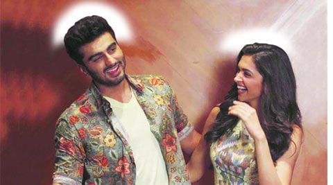 Arjun Kapoor and Deepika Padukone share a light moment