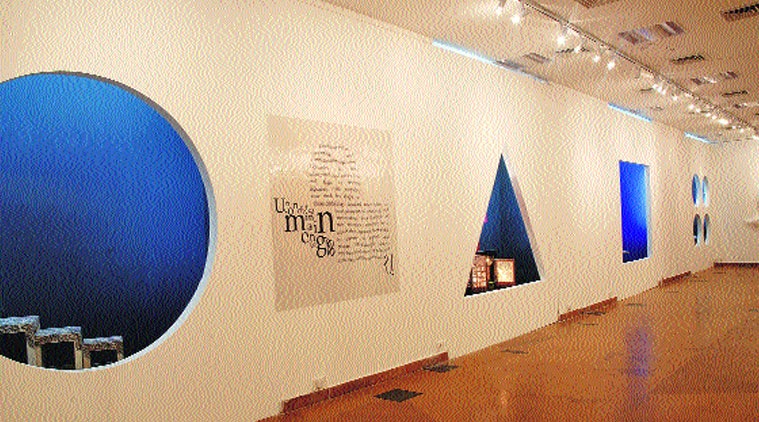 A view of the “Akshara” exhibition
