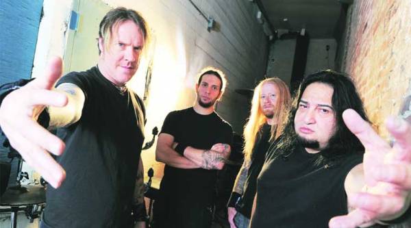 Burton C Bell (left) of American industrial metal band Fear Factory. ( Soure: Stephanie Cabral )