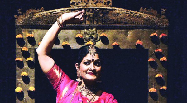 (Above) Geeta Chandran during a performance; the dancer on the day of her arangetram.