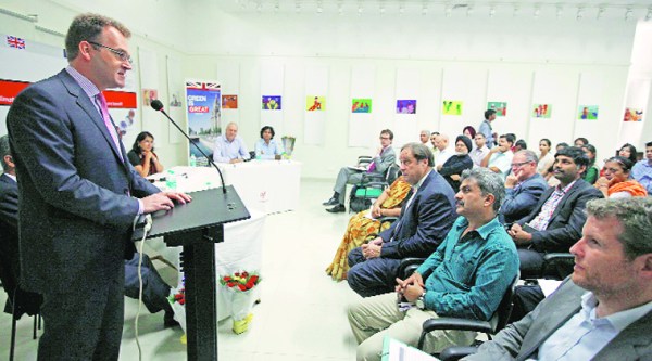 David Lelliott, British Deputy High Commissioner, Chandigarh, at Alliance Francaise in Sector 36, Chandigarh, on Tuesday. (Source: Kamleshwar Singh)