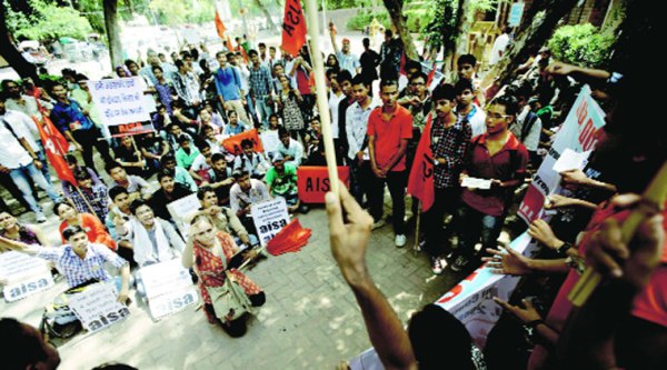 The Left alliance accused AISA of not doing enough to ensure women’s safety on campus