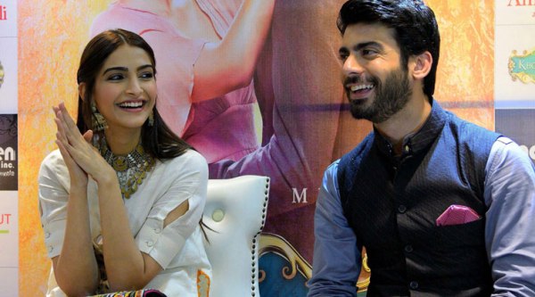 "I have seen the promos of 'Humsafar' on Zindagi and I am thankful to all those who have loved the show before and who are waiting for it now." Seen here with Sonam Kapoor during 'Khoobsurat' promotions. (Source: PTI) 