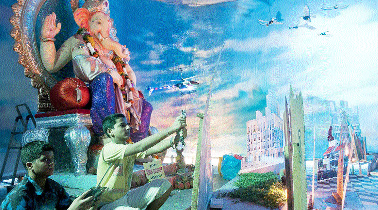 An integral part of Mumbai’s Ganpati celebrations, the automatons are slowly going out of fashion. (Source: Express photo by Sameer Tawde)