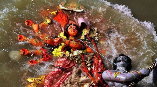 Last year in October, the state government had made “solemn promise” before the court that the idols would not be immersed in the rivers from next year. (Source: PTI)