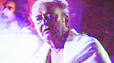 Soumitra Chatterjee, who plays the role  of Daroka Bhaduri, is in a pensive mood
