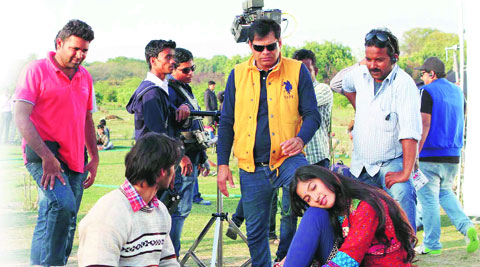 Raj Purohit briefs Cherry Mardia for a scene