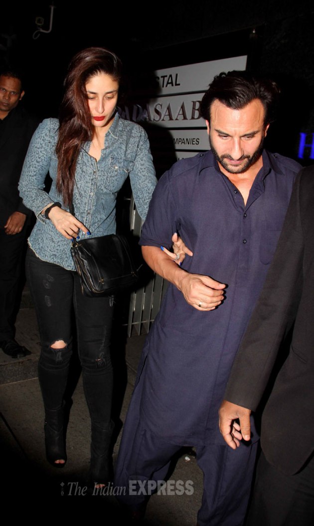 Nawab Saif Ali Khan takes his begum Kareena Kapoor on a dinner date ...