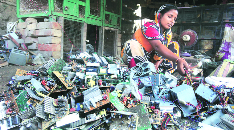 Kolkata produces about 9,000 tonnes of e-waste annually. Much of that ends up in informal recycling hubs as Sangrampur, where there are few safety measures and the risks are high.