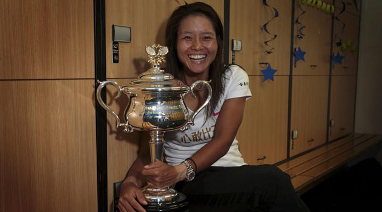 China;s Li Na with the Australian Open trophy, earlier this year.(Source; Express File)
