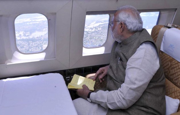 PM Narendra Modi, aerial survey