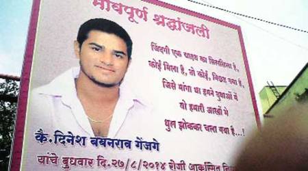 Dinesh Genjage, 25, died in an accident last week. His friends put up a condolence message in his tribute.