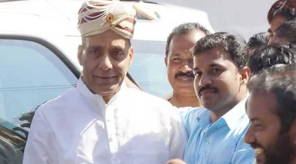 BJP spokesman V V Rajesh said that the party cannot keep Santhosh away from the function on the ground that he was facing a murder case. (Source: IE photo)