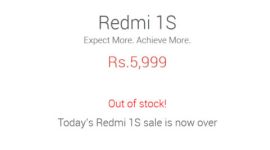 Xiaomi Redmi 1S out of stock