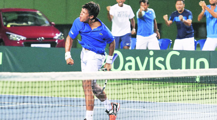 Somdev Devvarman held his nerve to come back from two sets to one down and beat Dusan Lajovic in the first reverse singles on Sunday as India bounced back from 2-0 down to 2-2. (Source: PTI photo)
